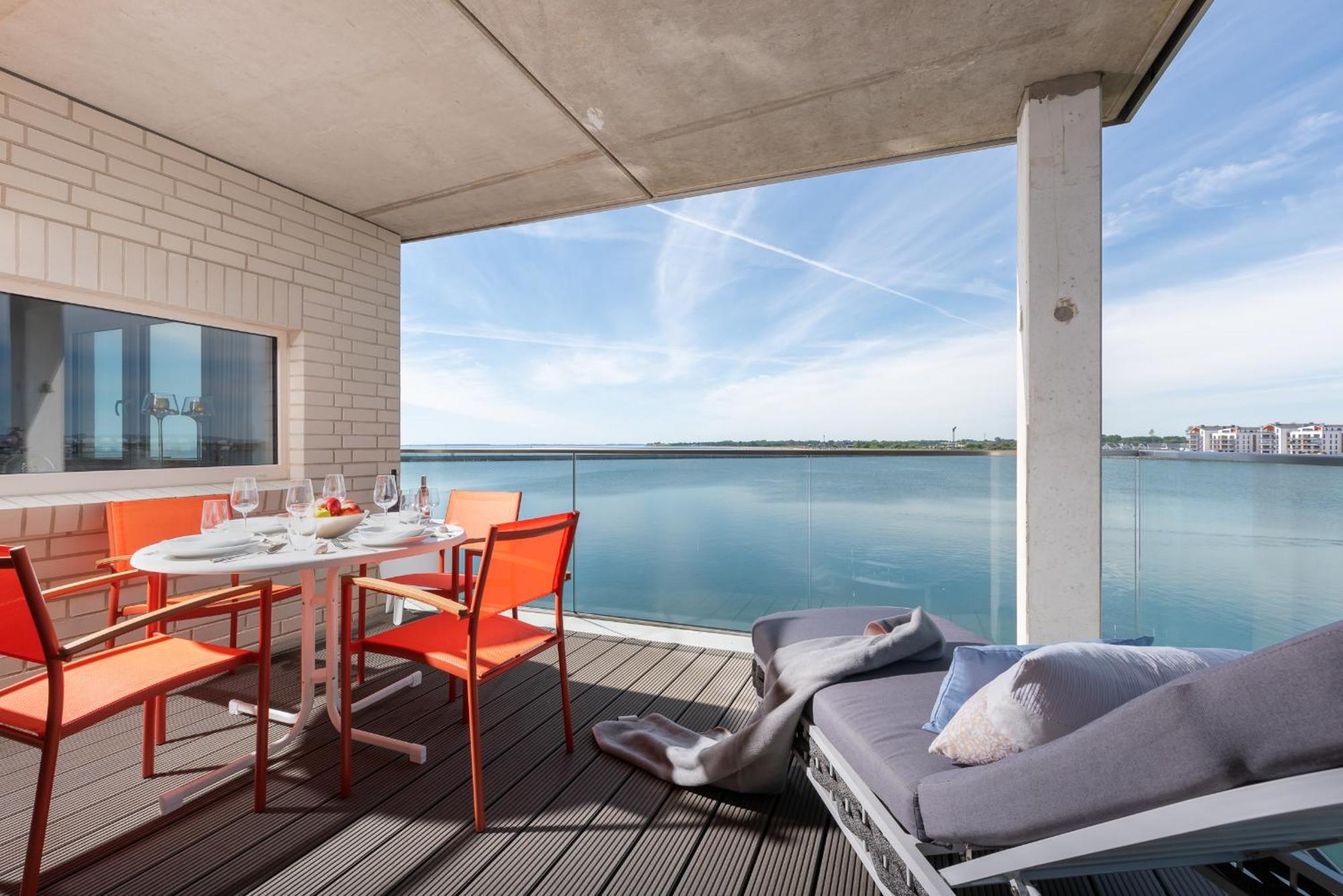 Brise- Direkt Am Wasser, Hafenblick, Fahrstuhl, Sauna, Ueberdachter Balkon Olpenitz Kültér fotó